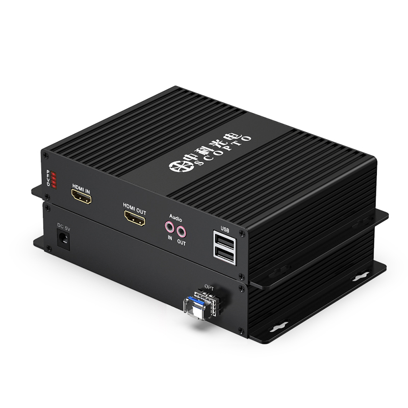 1路HDMI非壓縮光端機(jī) LC接口 +音頻+環(huán)出+USB