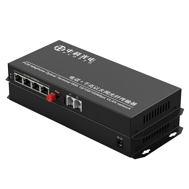 2路電話+4路百兆網(wǎng)絡(luò)物理隔離 FC接口