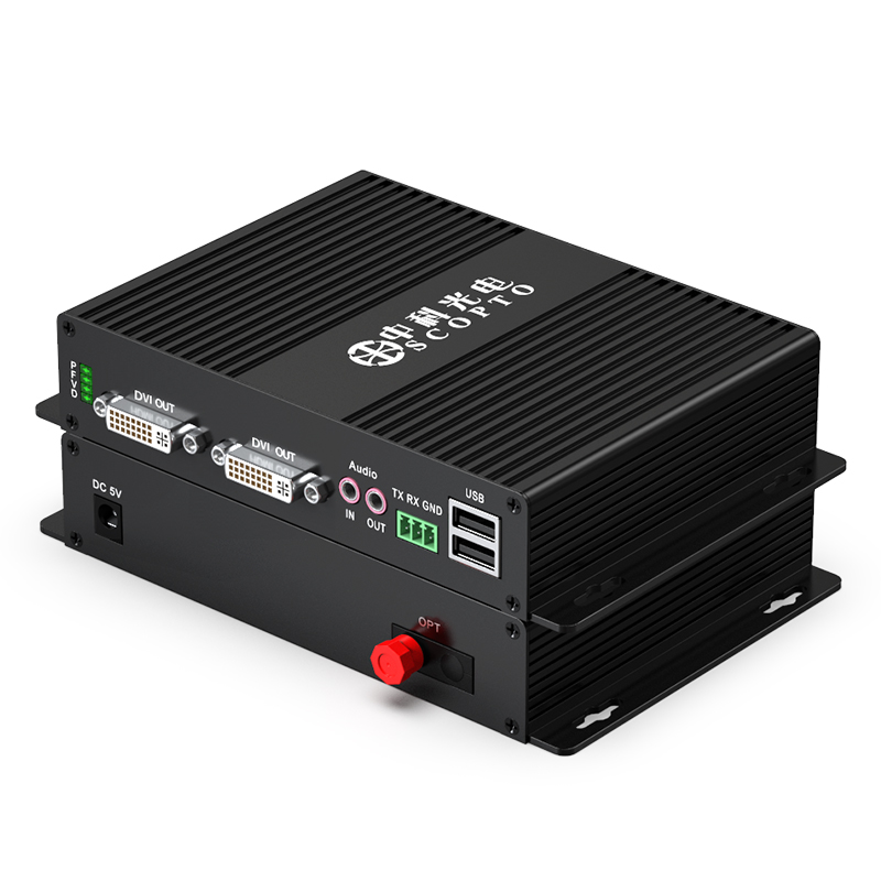 非壓縮全高清 1路DVI+環(huán)出+音頻+USB FC接口